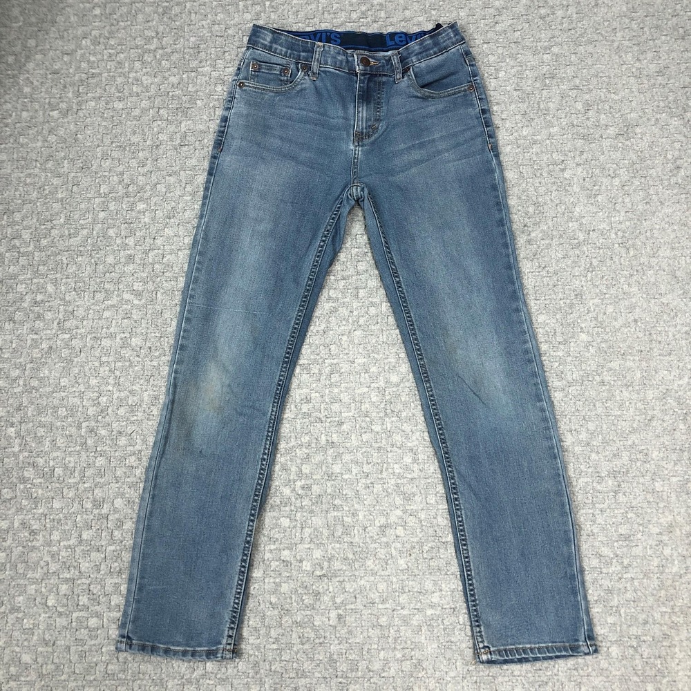 Levis 502 Jeans Boys 14 Regular 27x29 Slim Tapered Fit Adjustable Waist Denim